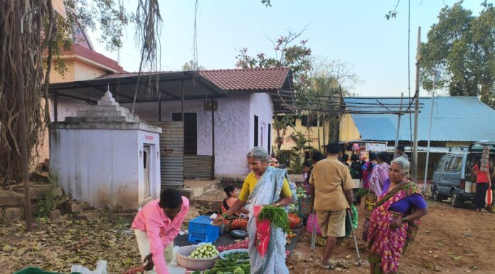 कानोली येथे आठवडी बाजार शुभारंभ
