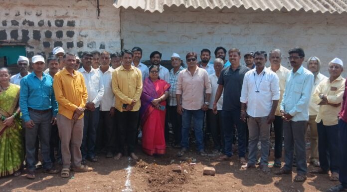 साळगाव येथे व्यायामशाळा इमारत बांधकाम भूमिपूजन