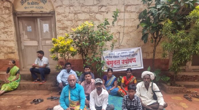 मोरेवाडी पाझर तलाव मोबदल्यासाठीचे बेमुदत उपोषण तात्पुरते स्थगित