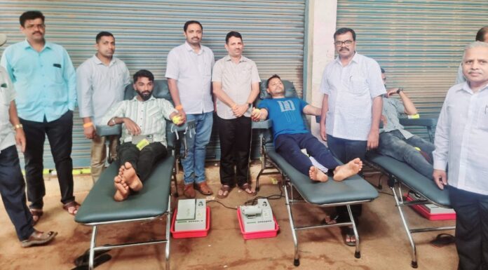 स्व. राजारामबापू देसाई फाउंडेशन आजराच्या वतीने भव्य रक्तदान शिबीर संपन्न