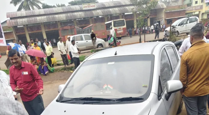 आजरा एस. टी स्टँडला समोर संरक्षक भिंत बांधण्याची गरज अधोरेखित