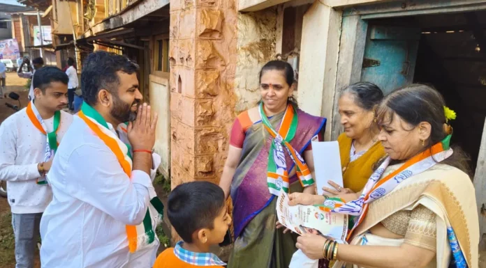 आजरा परिवर्तन आघाडीमार्फत प्रभाग क्र.14 मध्ये सवाद्य भव्य प्रचार फेरी