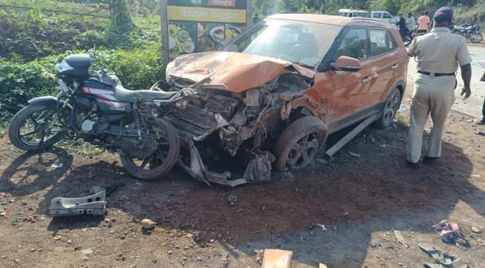 यात्रेहून परतताना काळाचा घाला ! भरधाव कारने चौघांना चिरडले, १४ वर्षीय मुलीसह सर्व गंभीर